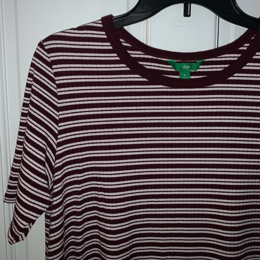Purple and White striped Dress